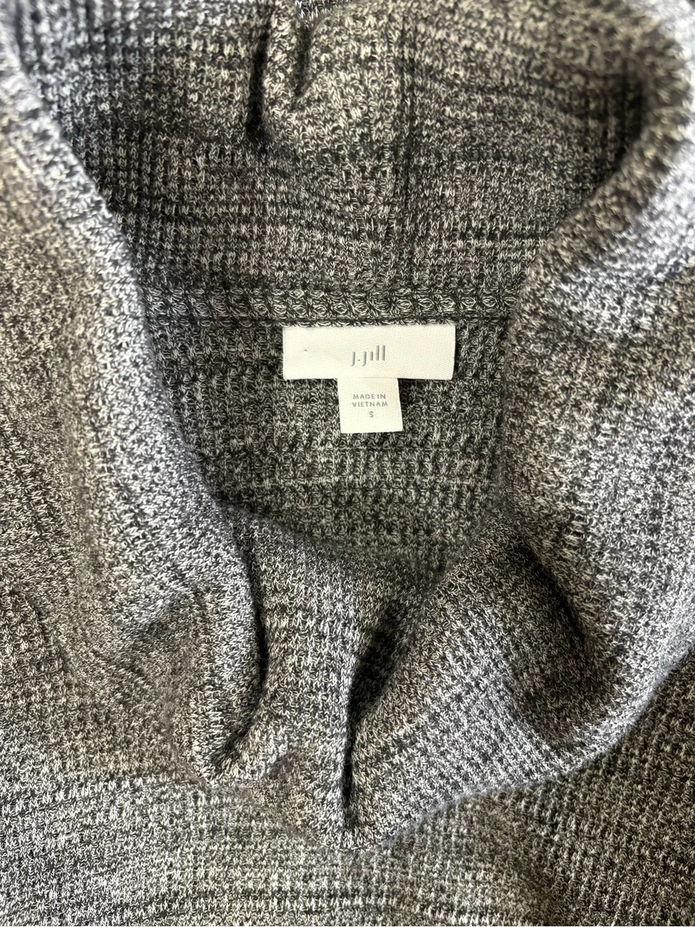 J.Jill Pure Jill Marled Cowl Turtleneck Pullover Sweater Side Lace-Up Size Small - Picture 6 of 6
